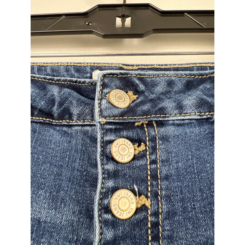 YMI Gigi Fit Flare Jeans Womens 5/27 Blue High Rise Distressed Bell Bottoms - Picture 3 of 11